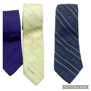 Lanvin and Oscar de la Renta ties lot of 3